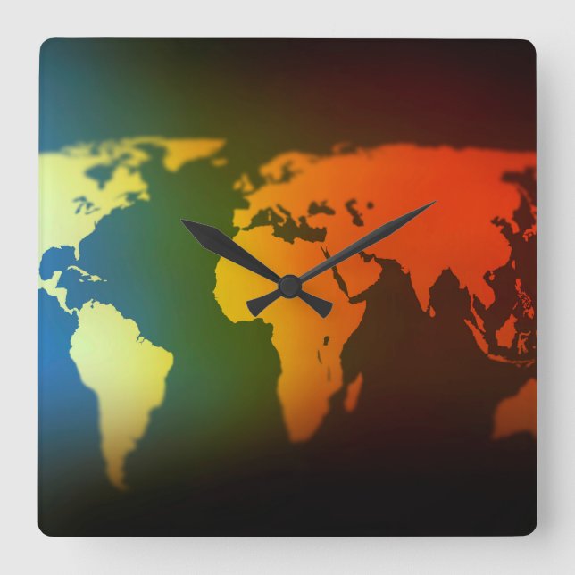 Day and night world map clock (Front)