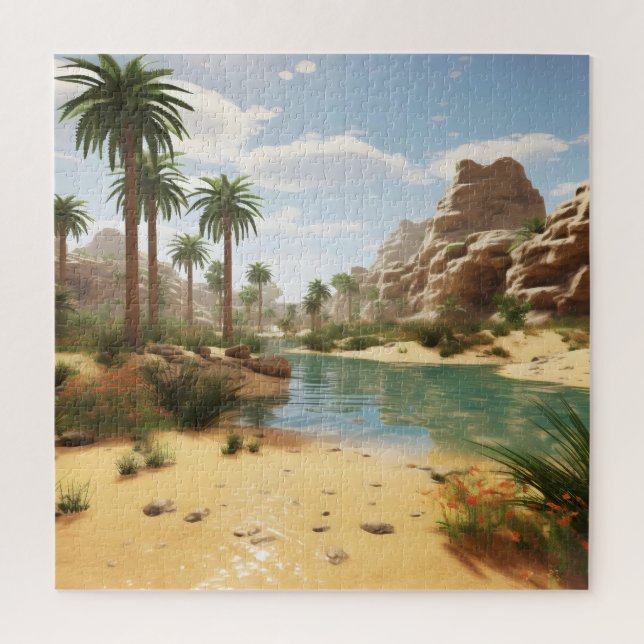 Day at Oasis Jigsaw Puzzle (Vertical)