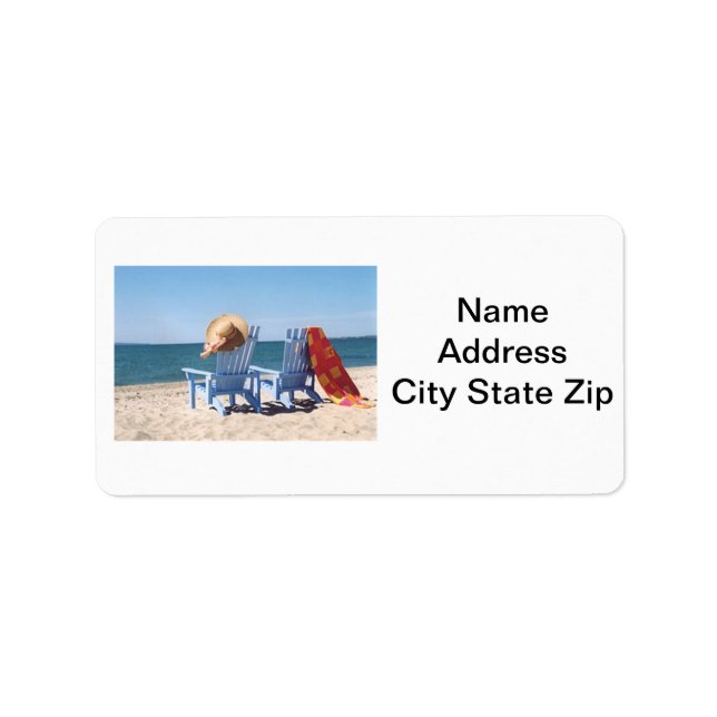 DAY AT THE BEACH ADDRESS LABELS (Front)