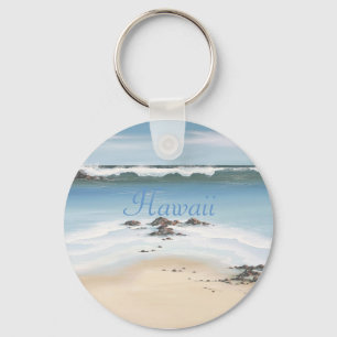 day at the beach-Hawaii Keychain