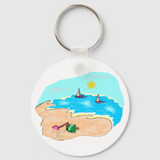 Day at the Beach Keychain