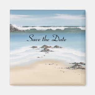 day at the beach Save the Date Magnet