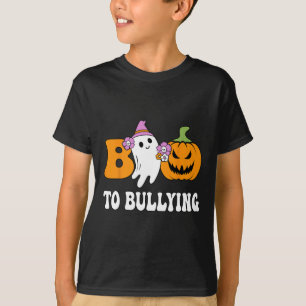 Day Boo To Bullying Awareness Ghost Pumpkin Orange T-Shirt