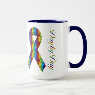 Day By Day Autism Ringer Mug