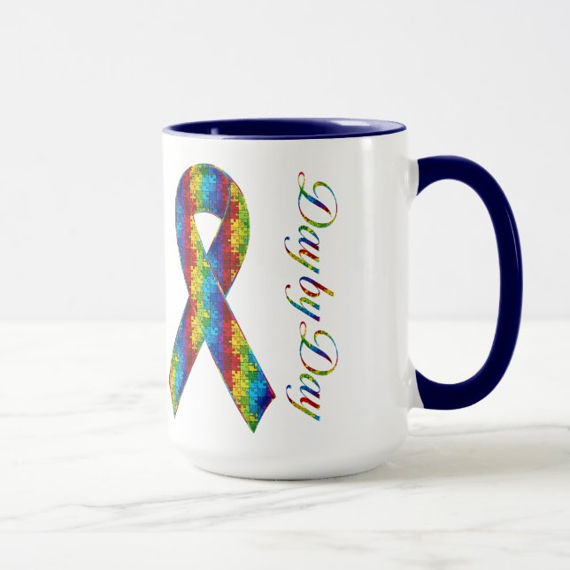 Day By Day Autism Ringer Mug (Right)