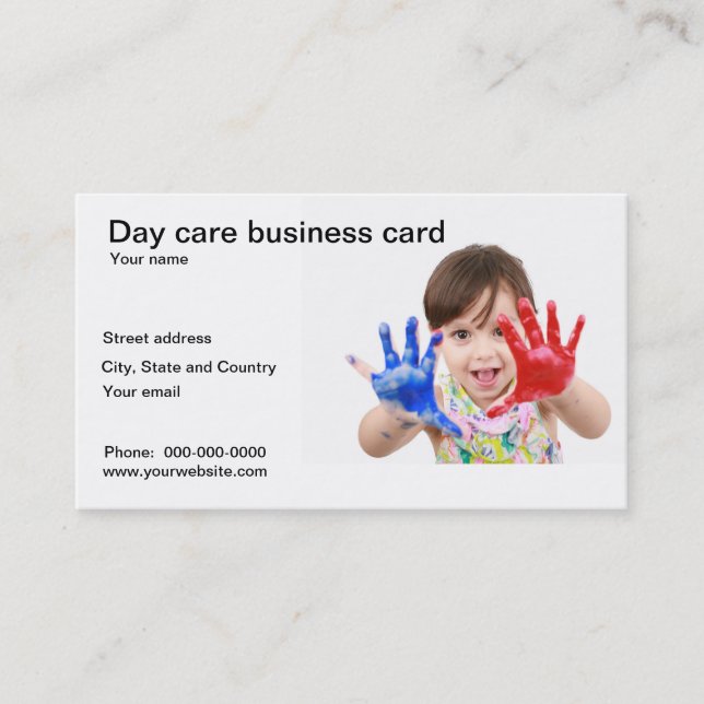 Day care business card (Front)