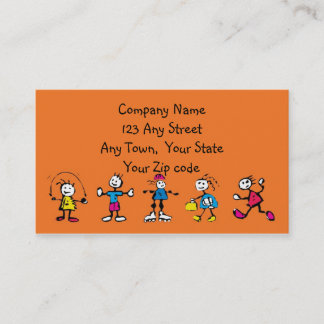 day care,child care, teacher or babysitting business card