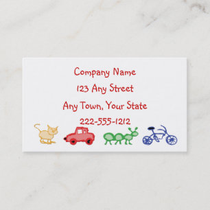 Day care or Childcare Worker Centre Business Card