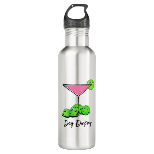 Day Dinking Cosmo Pink Cocktail, Pickleball Limes 710 Ml Water Bottle