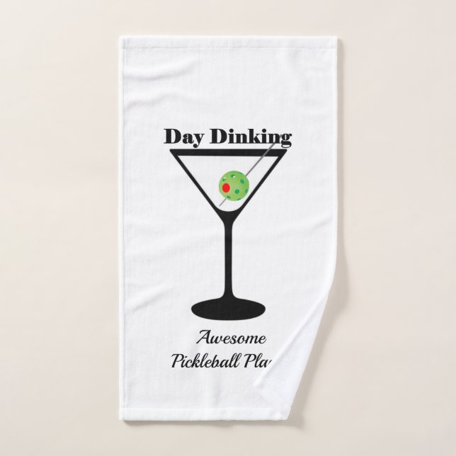 Day Dinking Personalized Pickleball Sweat Sport Hand Towel (Hand Towel)