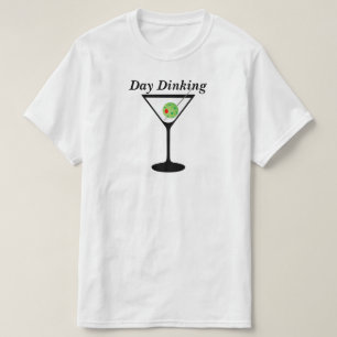 Day Dinking - Pickleball Martini Olive Pickleball T-Shirt