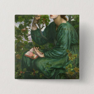 Day Dream, 1880 2 Inch Square Button