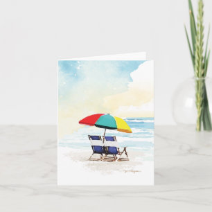 Day Dreaming, relaxing at the beach Note Card