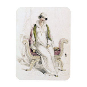 Day dress, fashion plate from Ackermann's Reposito Magnet