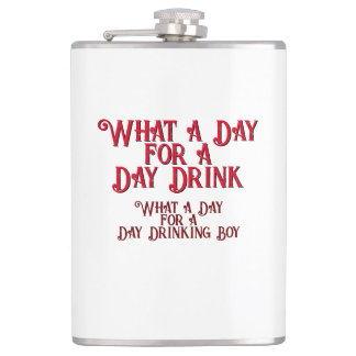 Day Drink - For Him! by Jeff Willis Art Hip Flask