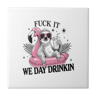 Day drinkin Sloth Tile