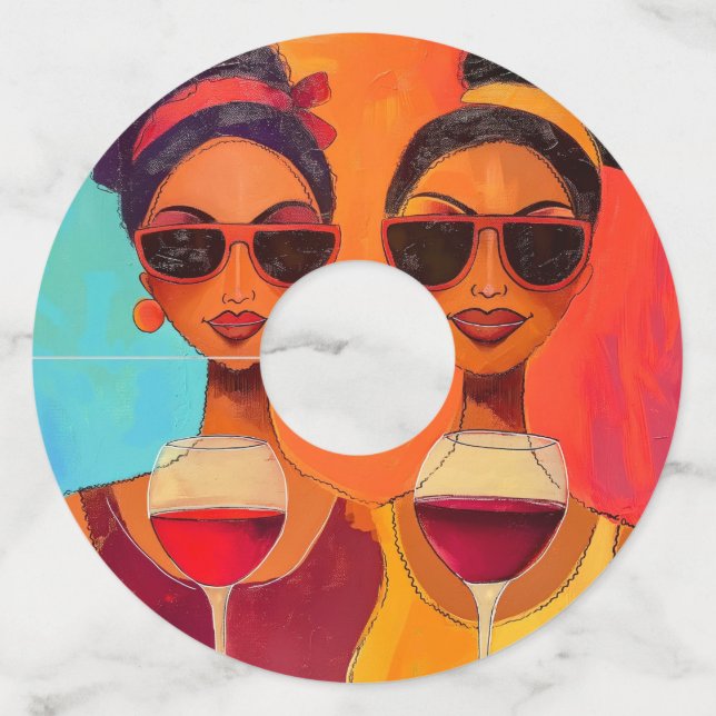 Day Drinking Wine glass charms by KAB (Front)