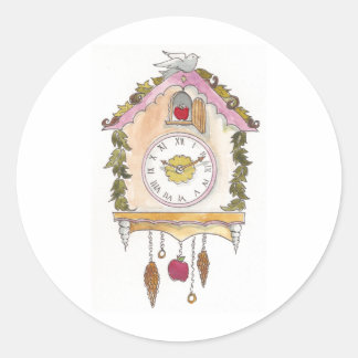 Day Fifty two - Cuckoo Clock Classic Round Sticker