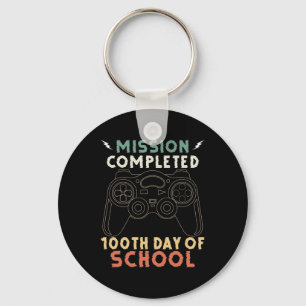 Day For Gamers 100 Days Of School Fun Gamers Stude Keychain