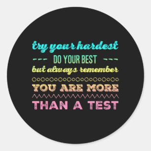 Day For Students Do Your Best 2  Classic Round Sticker