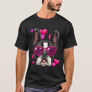 Day French Bulldog Heart Couples Love Day Dog T-Shirt