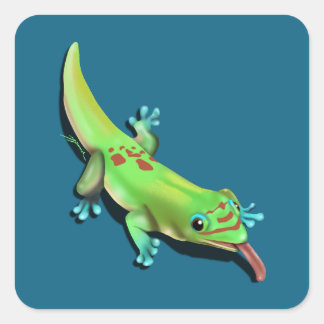 Day Gecko—claiming territory  Square Sticker