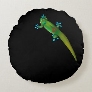 Day Gecko Round Pillow