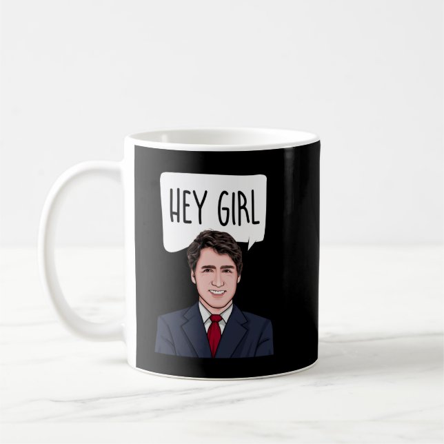 Day Gift Justin Politicians Trudeau Cute Gift Coffee Mug (Left)