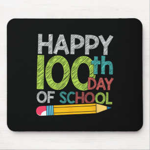 Day Gift Student Kids Happy 100 Days Of School  Mouse Pad