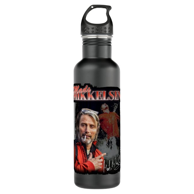 Day Gifts for Mads Influential Mikkelsen Cute Grap 710 Ml Water Bottle (Front)