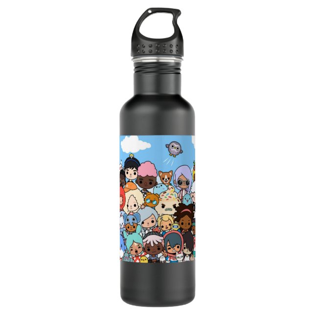 Day Gifts for Toca Child Boca Friendly Funny Graph 710 Ml Water Bottle (Front)