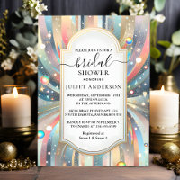 Day Glam Bright Pastel Ombre Glitter Bridal Shower