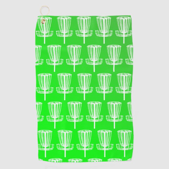 Day glo green golf towel (Front)