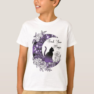 Day Graphic Mystical Celestial Black Cat Moon  T-Shirt