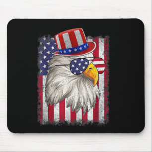 Day Happy 4th Of July Design Vintage Flag  Mouse Pad