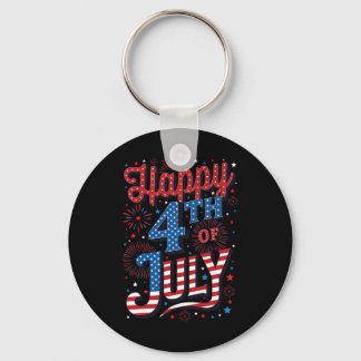 Day Happy 4th Of July  Keychain