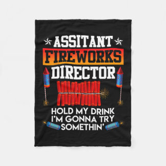 Day Istant Fireworks Director Usa Party Fan Fleece Blanket