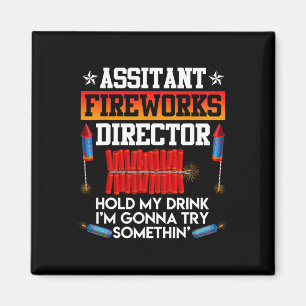 Day Istant Fireworks Director Usa Party Fan Magnet