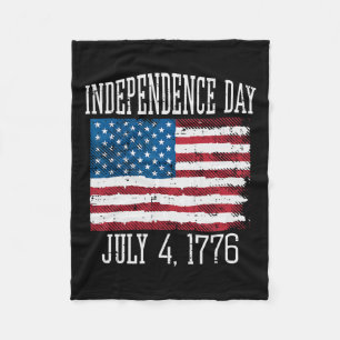 Day July 4 1776 4th July America Men Women Kids Fleece Blanket
