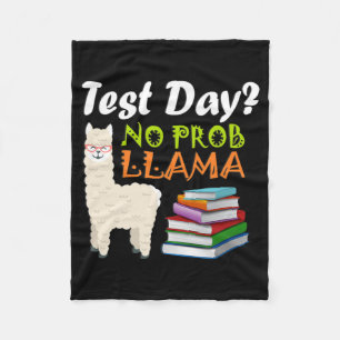 Day Llama Teacher Exam Teaching Student Shirt  Fleece Blanket
