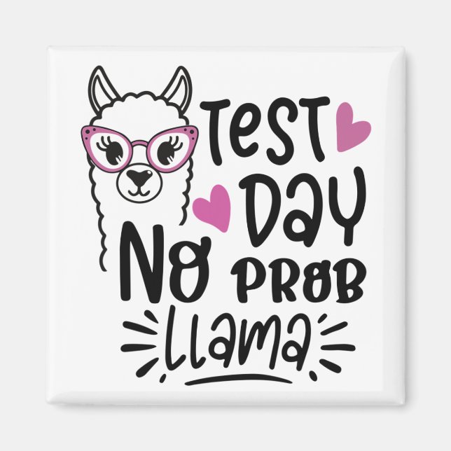 Day No Prob-llama Llama Teacher Testing Day 1  Magnet (Front)
