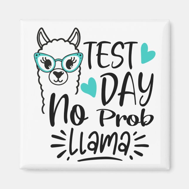 Day No Prob-llama Llama Teacher Testing Day 2  Magnet (Front)