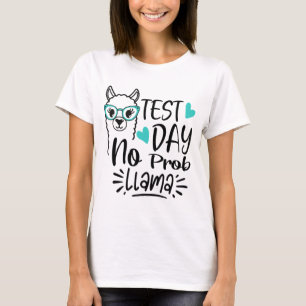 Day No Prob-llama Llama Teacher Testing Day 2 T-Shirt