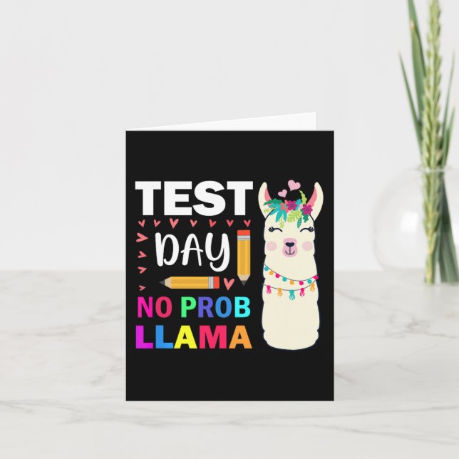 Day No Prob-llama Llama Teacher Testing Day 9  Card (Front)