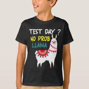 Day No Prob-llama Llama Teacher Testing Day For Te T-Shirt