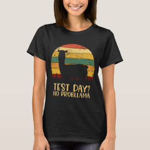 Day No Probllama Silhouette Teacher Student Gradua T-Shirt