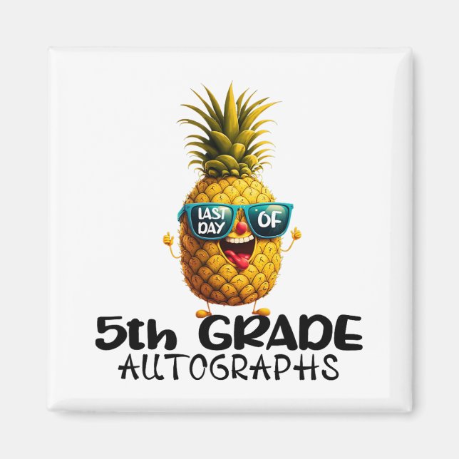 Day Of 5th Grade Autograph Graduation Boys Girls F Magnet (Front)