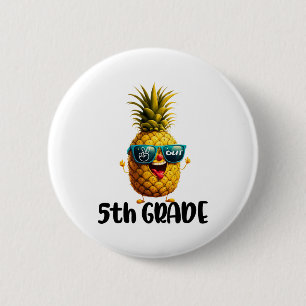 Day Of 5th Grade Peace Out 5th Grade Funny Graduat 2 Inch Round Button