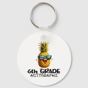 Day Of 6th Grade Autograph Graduation Boys Girls F Keychain