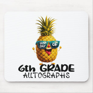 Day Of 6th Grade Autograph Graduation Boys Girls F Mouse Pad